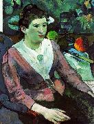 Paul Gauguin Portrait of a Woman with a Still Life by Cezanne oil painting artist